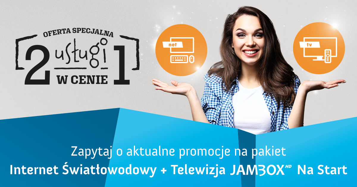 Internet światłowodowy + telewizja JAMBOX